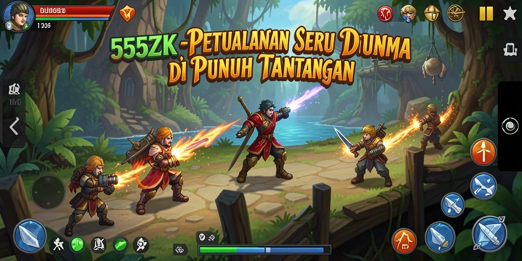 Gameplay seru dan menantang di 555ZK dengan pemandangan indah.