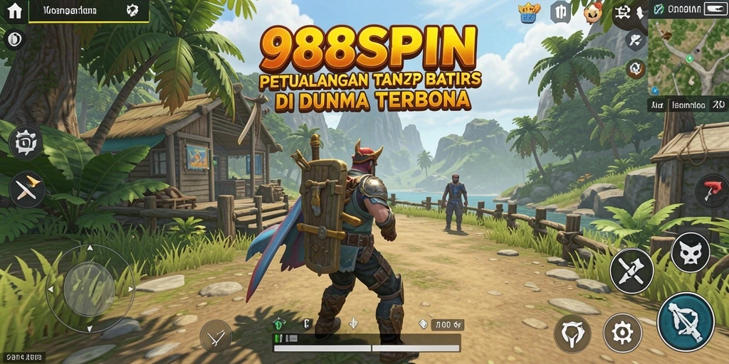 Screenshot gameplay Open World 988SPIN yang menampilkan eksplorasi yang mendalam.