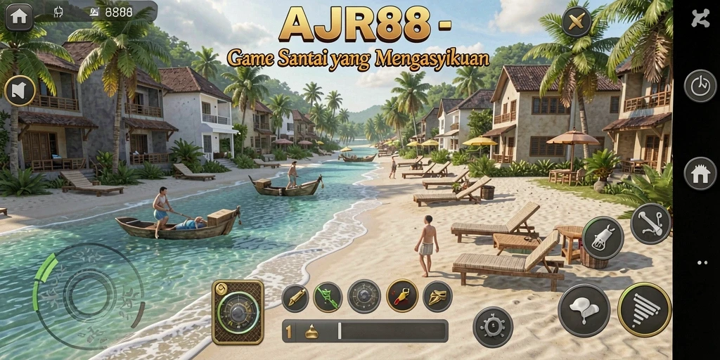 Screenshot utama AJR88 menampilkan keseruan bermain game Casual.
