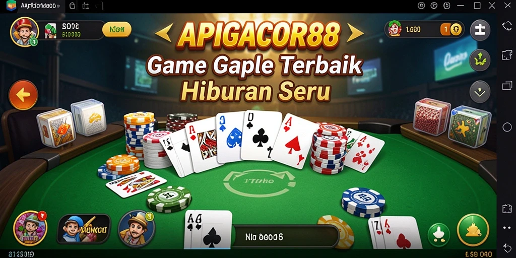 Screenshot gameplay seru di APIGACOR88, nikmati serunya gaple.