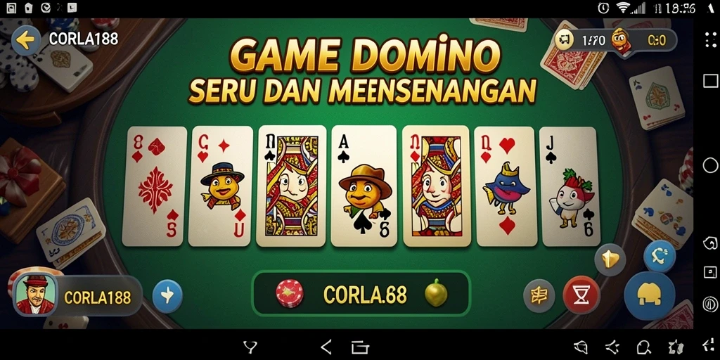 Screenshot gameplay CORLA188 yang menunjukkan keseruan permainan Domino.