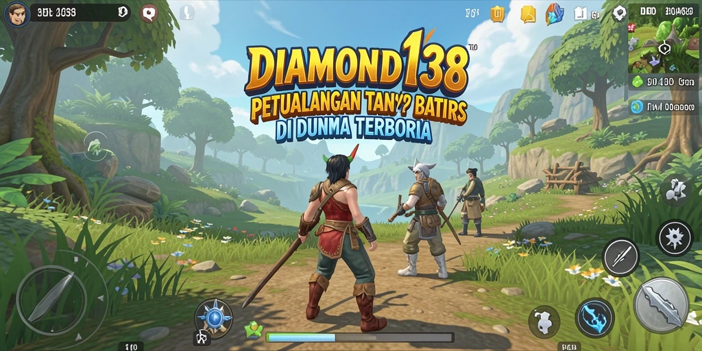 Tangkapan layar gameplay <strong>DIAMOND138</strong> yang menunjukkan eksplorasi dunia terbuka yang menakjubkan.