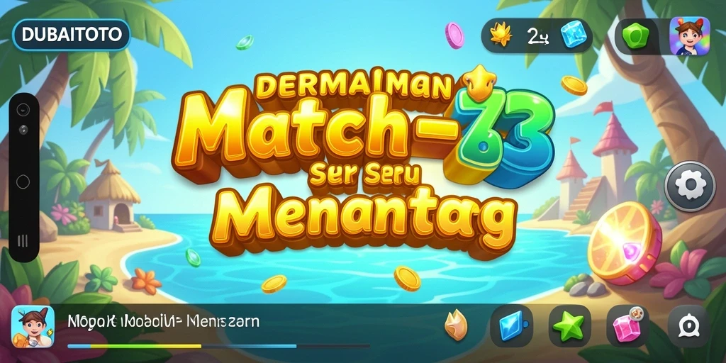 Tampilan gameplay seru dari DUBAITOTO saat mencocokkan item.