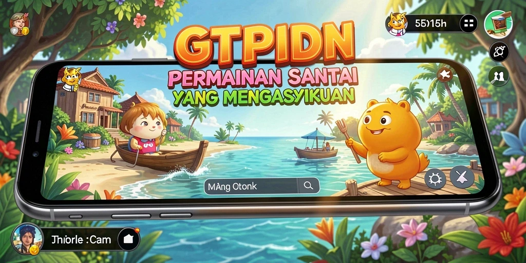 Tampilan grafis cerah dan menyenangkan dari permainan GTPIDN.