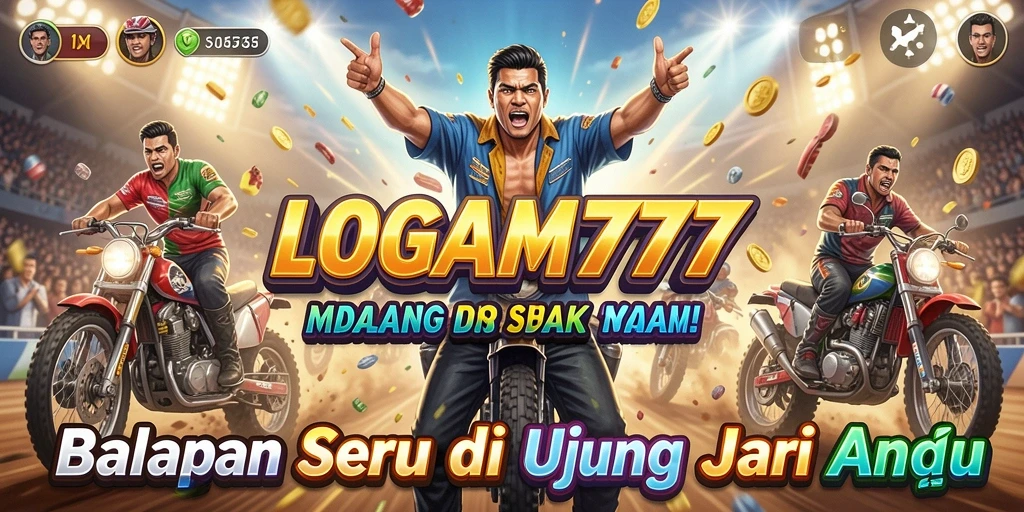 Tampilan menegangkan saat balapan di LOGAM777.