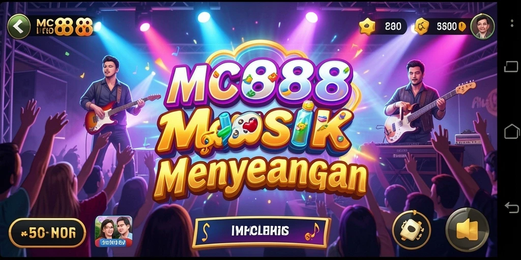 Tampilan gameplay yang menarik dari MC888 saat bermain musik.