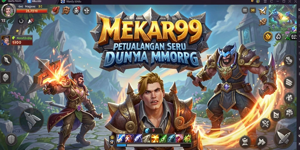 Tampilan gameplay seru dari MEKAR99 yang menampilkan petualangan di dunia MMORPG.