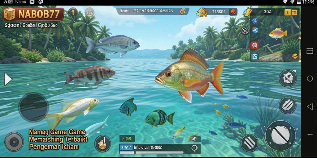 Tampilan gameplay NABOB77 yang menampilkan pengalaman memancing yang seru.