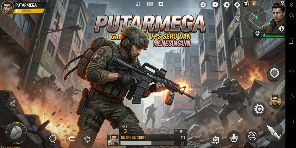 Gameplay seru PUTARMEGA dengan aksi mendebarkan.