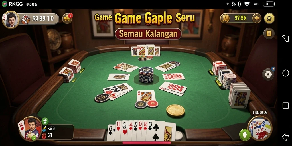 Tampilan gameplay Gaple yang seru dan interaktif.