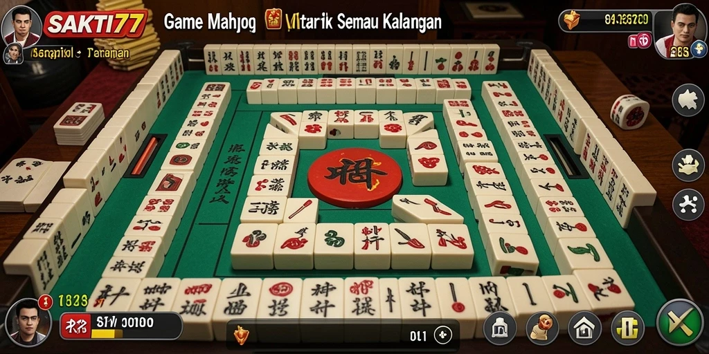 Tangkapan layar utama SAKTI77 menampilkan gameplay Mahjong yang menantang.