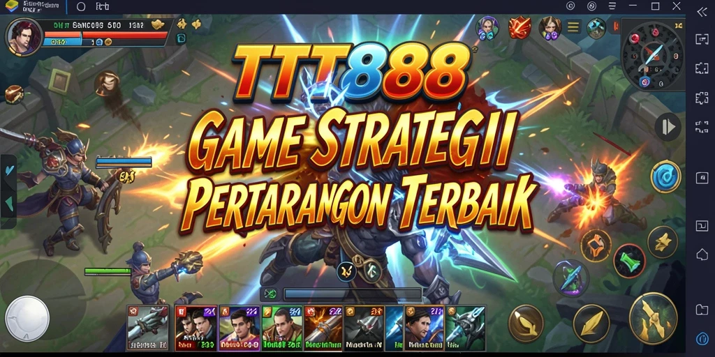 Screenshot gameplay TTT888 menampilkan pertempuran strategi yang seru.