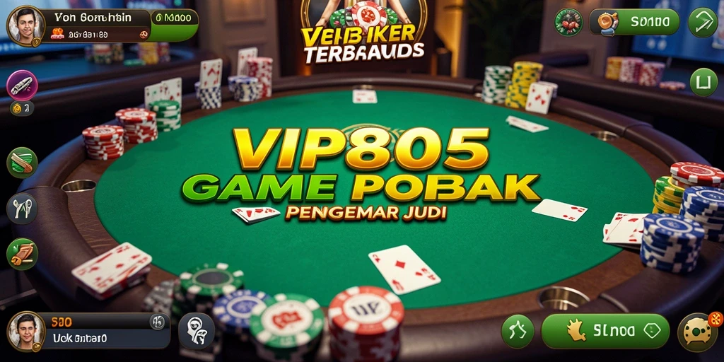 Screenshot menunjukkan pemain asyik bermain poker di VIP805.